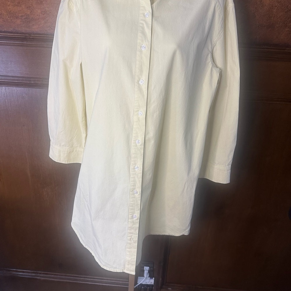 SIZE 2/6 Elegant Asymmetrical Yellow Shirt Dress