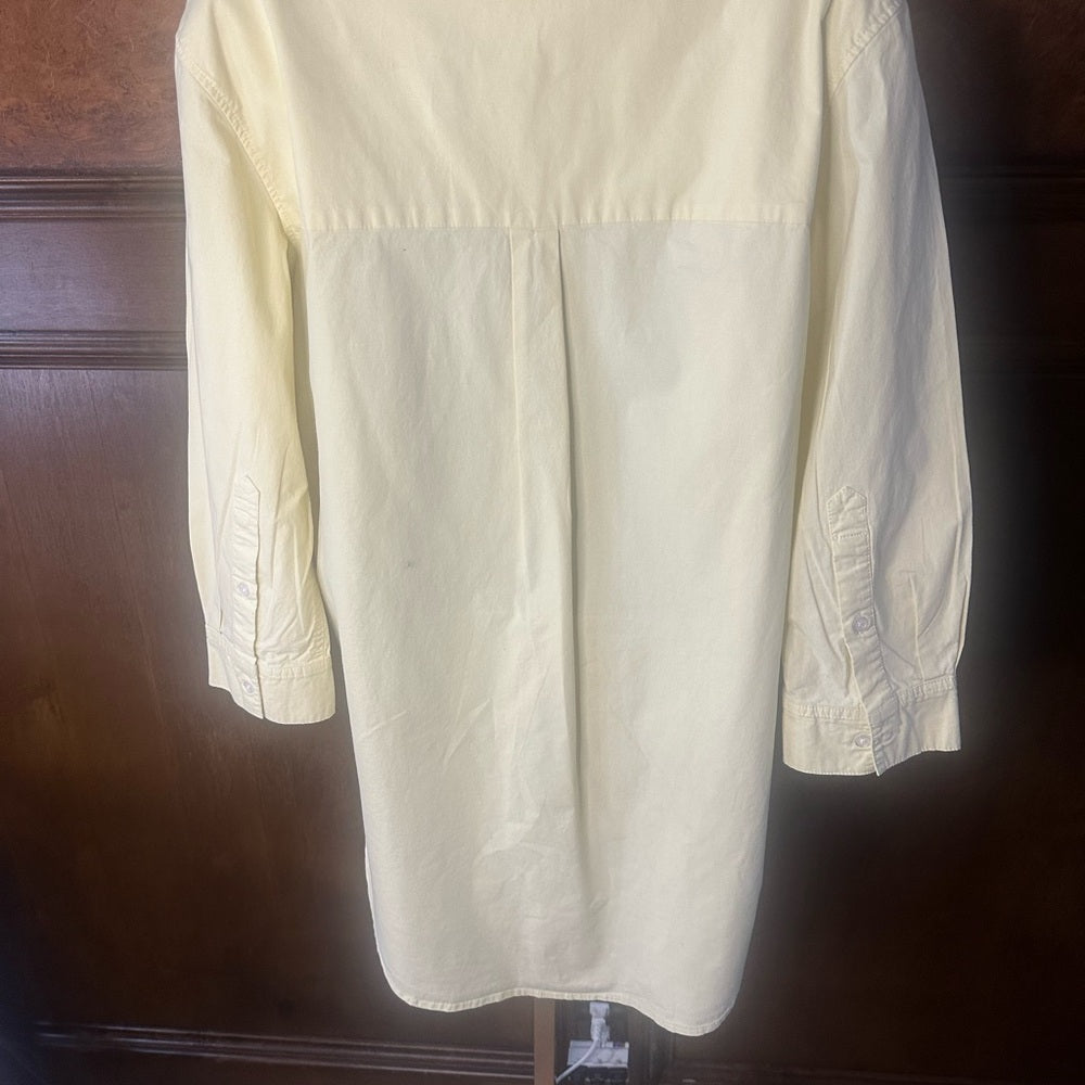 SIZE 2/6 Elegant Asymmetrical Yellow Shirt Dress