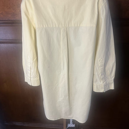 SIZE 2/6 Elegant Asymmetrical Yellow Shirt Dress