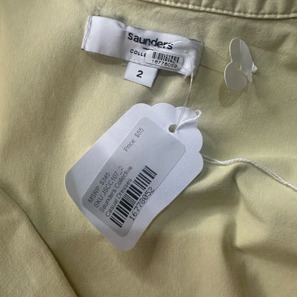 SIZE 2/6 Elegant Asymmetrical Yellow Shirt Dress