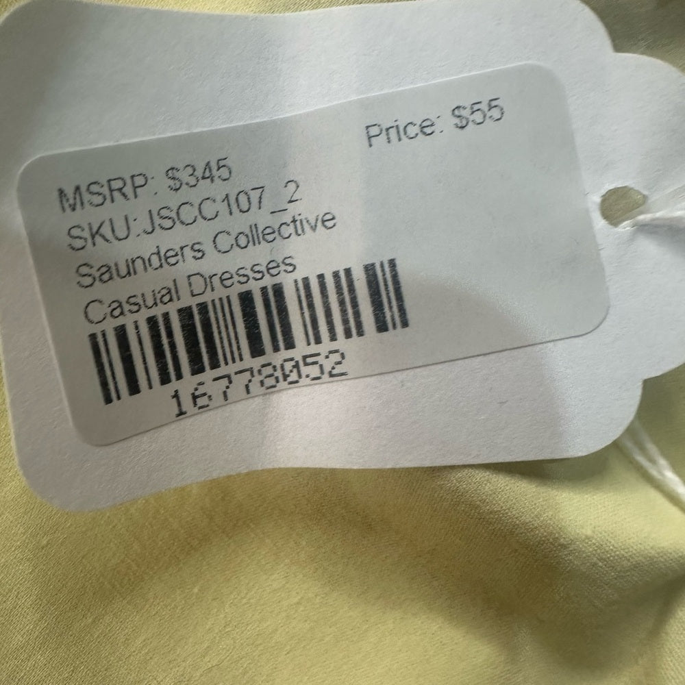 SIZE 2/6 Elegant Asymmetrical Yellow Shirt Dress