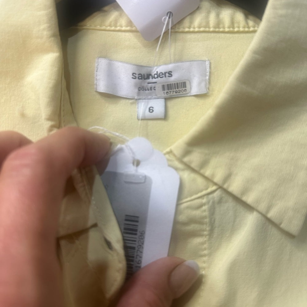 SIZE 2/6 Elegant Asymmetrical Yellow Shirt Dress