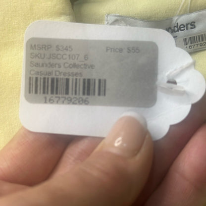 SIZE 2/6 Elegant Asymmetrical Yellow Shirt Dress