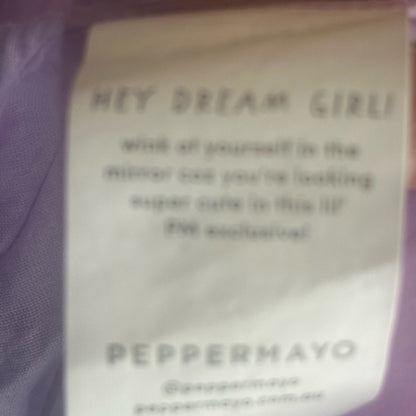 NWT SIZE 2/4 Peppermayo Abstract Pink and Cream Mini Dress