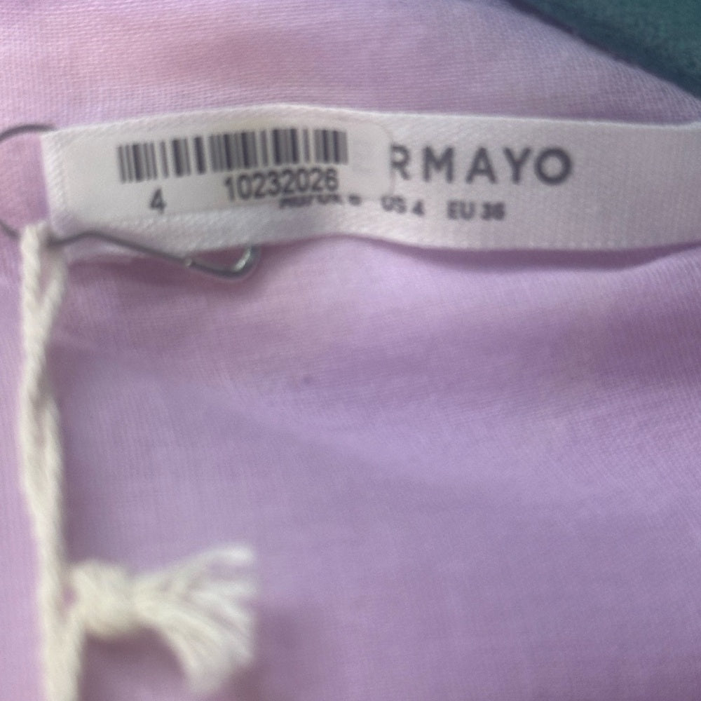 NWT SIZE 2/4 Peppermayo Abstract Pink and Cream Mini Dress