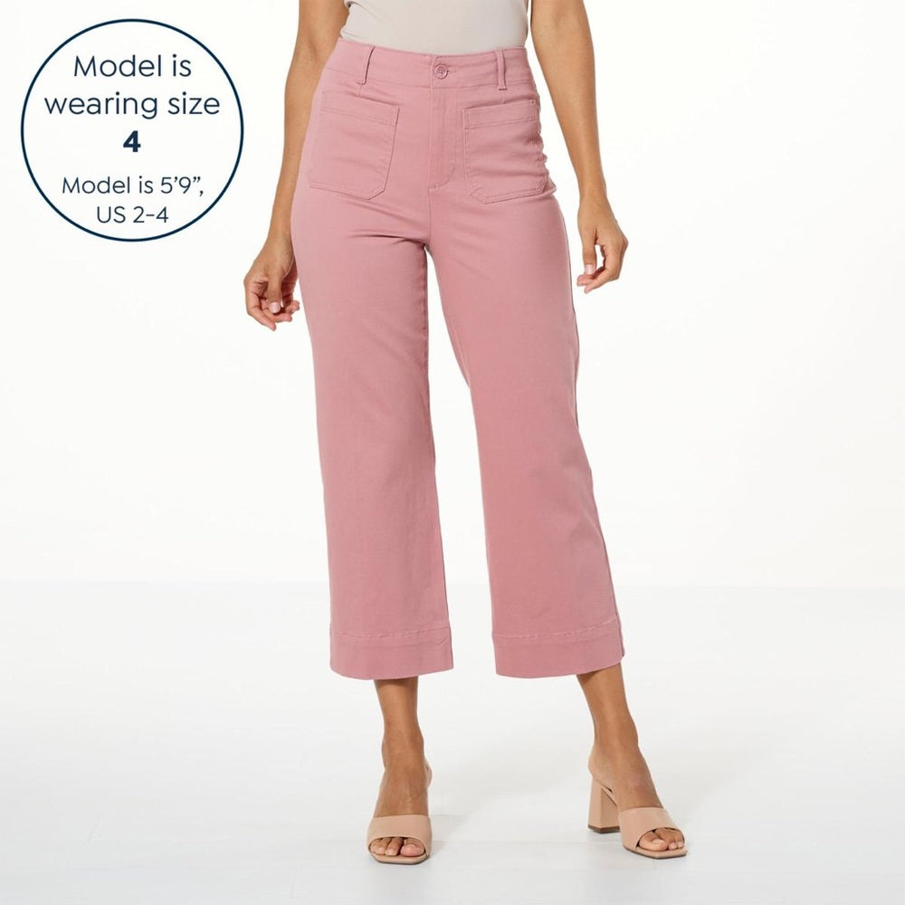NWT SIZE 12 Kathy Ireland Pink Ankle Pants