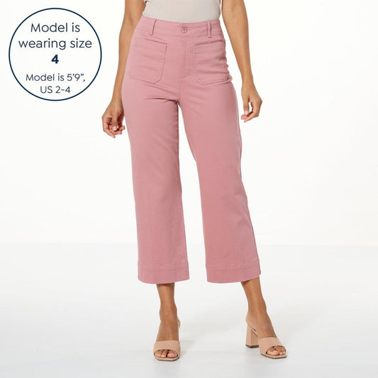 NWT SIZE 12 Kathy Ireland Pink Ankle Pants