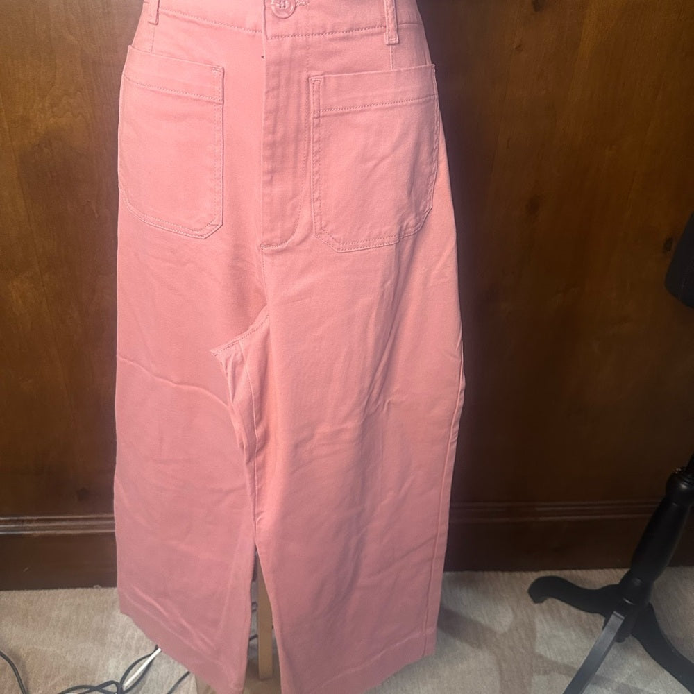 NWT SIZE 12 Kathy Ireland Pink Ankle Pants
