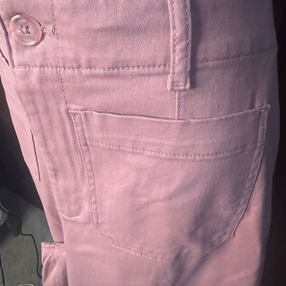 NWT SIZE 12 Kathy Ireland Pink Ankle Pants