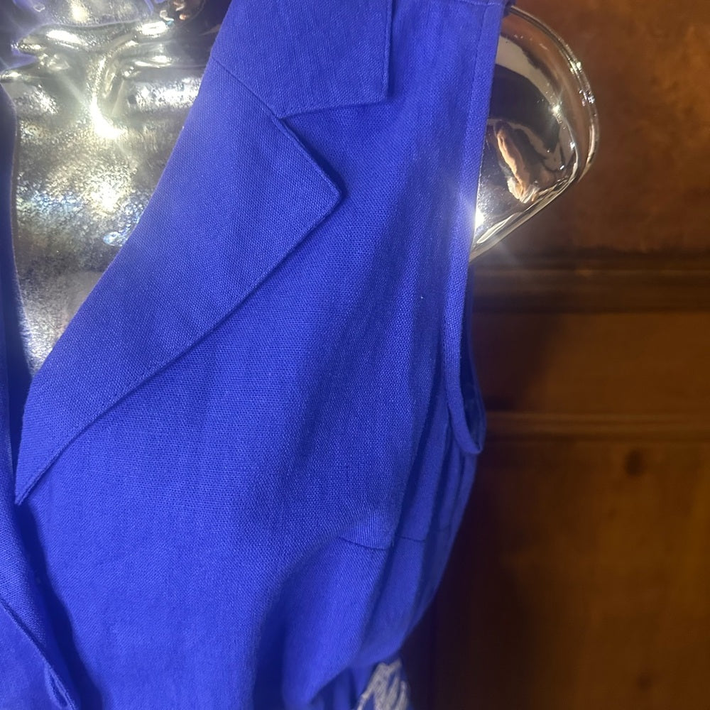 NWOT SIZE XS G by Giuliana Blue Jumpsuit with Printed Sash