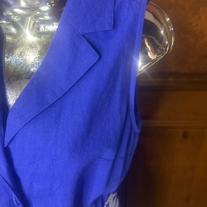 NWOT SIZE XS G by Giuliana Blue Jumpsuit with Printed Sash