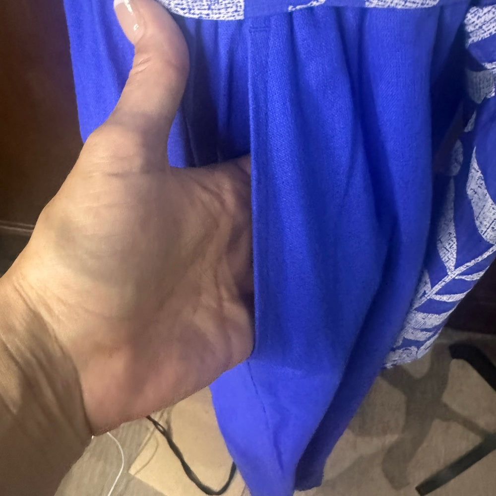 NWOT SIZE XS G by Giuliana Blue Jumpsuit with Printed Sash