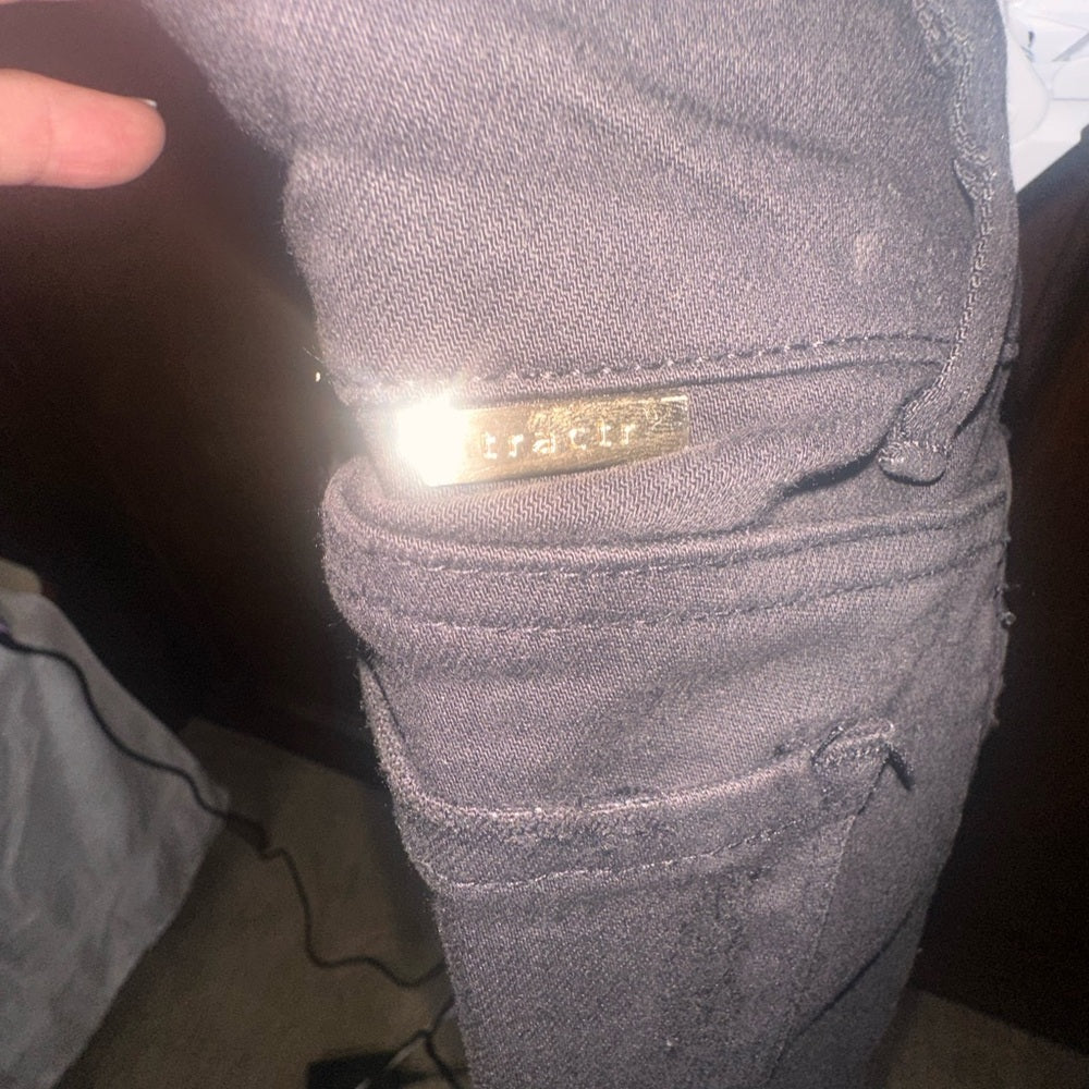 NWT SIZE 4/27 Tractr Men's Distressed Black Jean Shorts