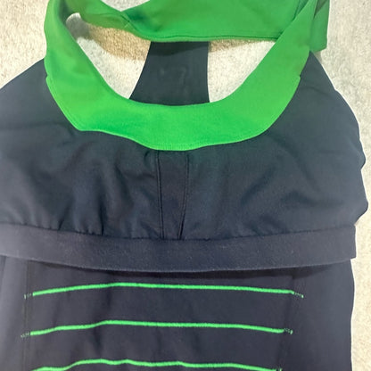 NWOT SIZE S  athletica Navy and Green Striped Tank Top
