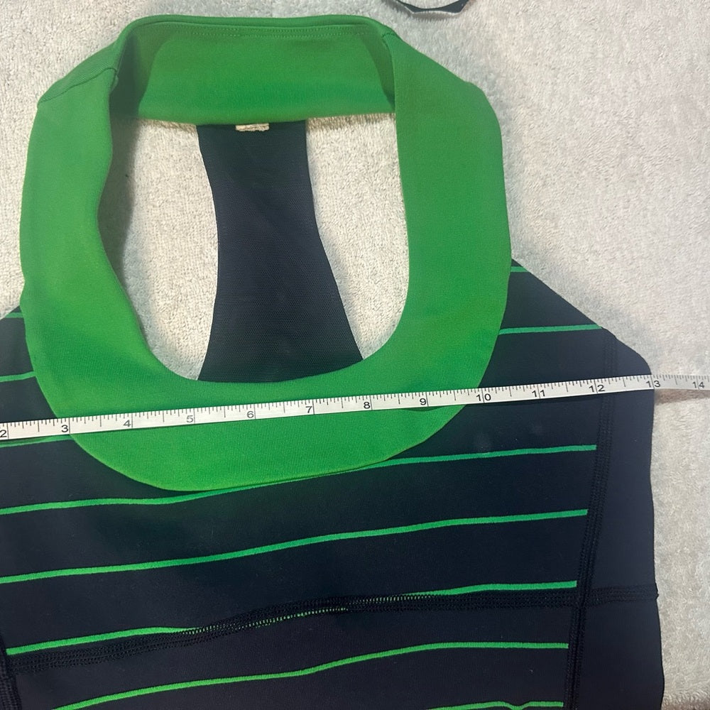NWOT SIZE S  athletica Navy and Green Striped Tank Top