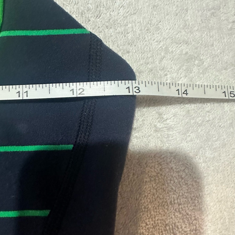 NWOT SIZE S  athletica Navy and Green Striped Tank Top