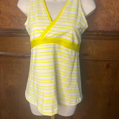 SIZE S/M? Lululemon Athletica Vibrant Yellow and White Muscle Tee