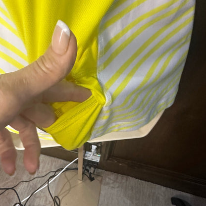 SIZE S/M? Lululemon Athletica Vibrant Yellow and White Muscle Tee