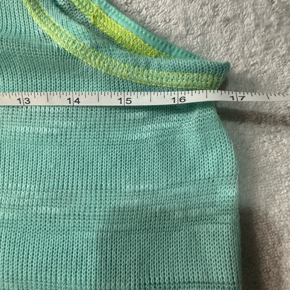 NWOT SIZE L Weavers Mint and Yellow Striped Tank Top