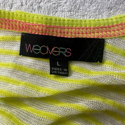 NWOT SIZE L Weavers Vibrant Yellow and Pink Tank Top