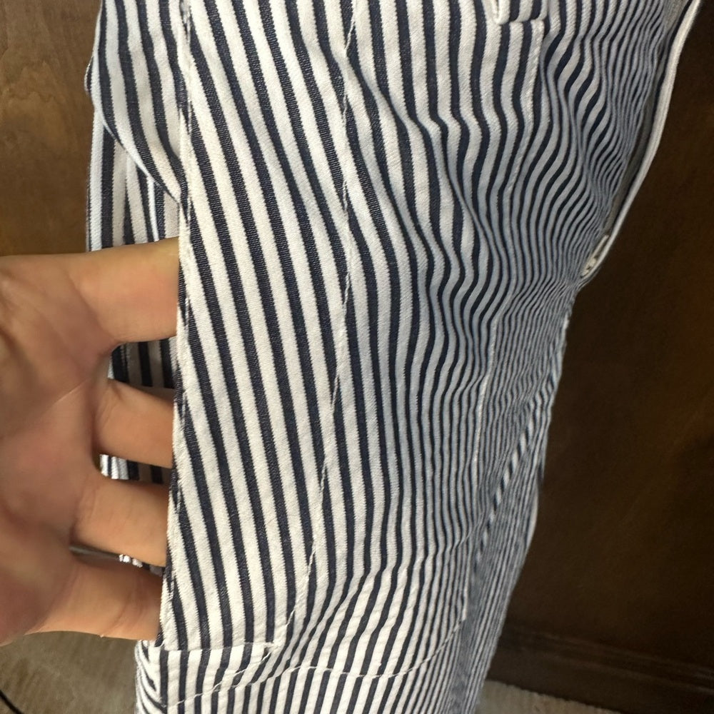 NWT SIZE 4 J. Crew Black and White Striped Capris