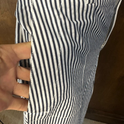 NWT SIZE 4 J. Crew Black and White Striped Capris