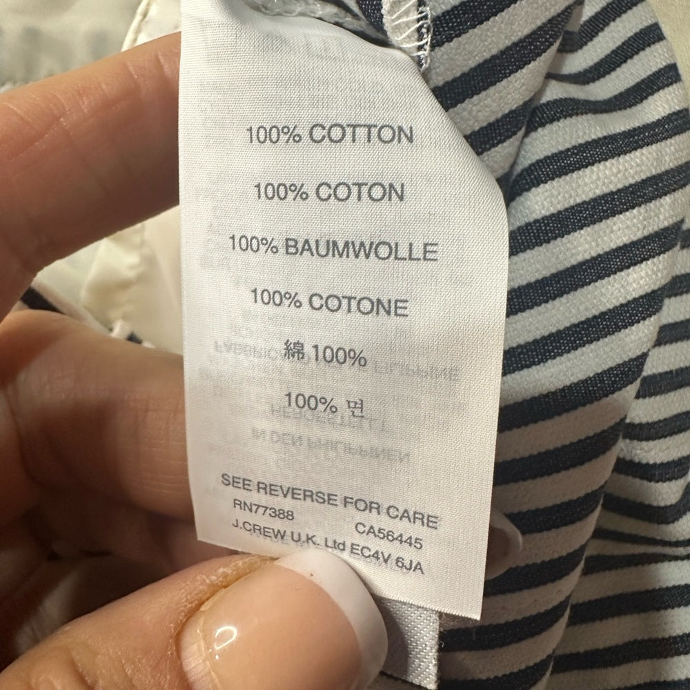 NWT SIZE 4 J. Crew Black and White Striped Capris