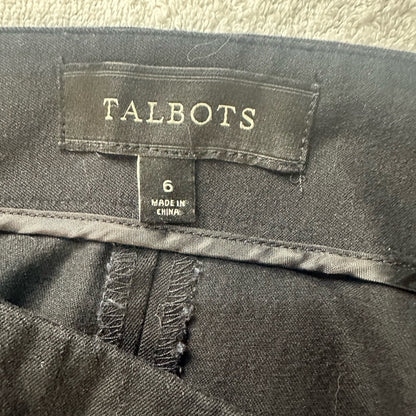 SIZE 6 Talbots Classic Black Cropped Pants