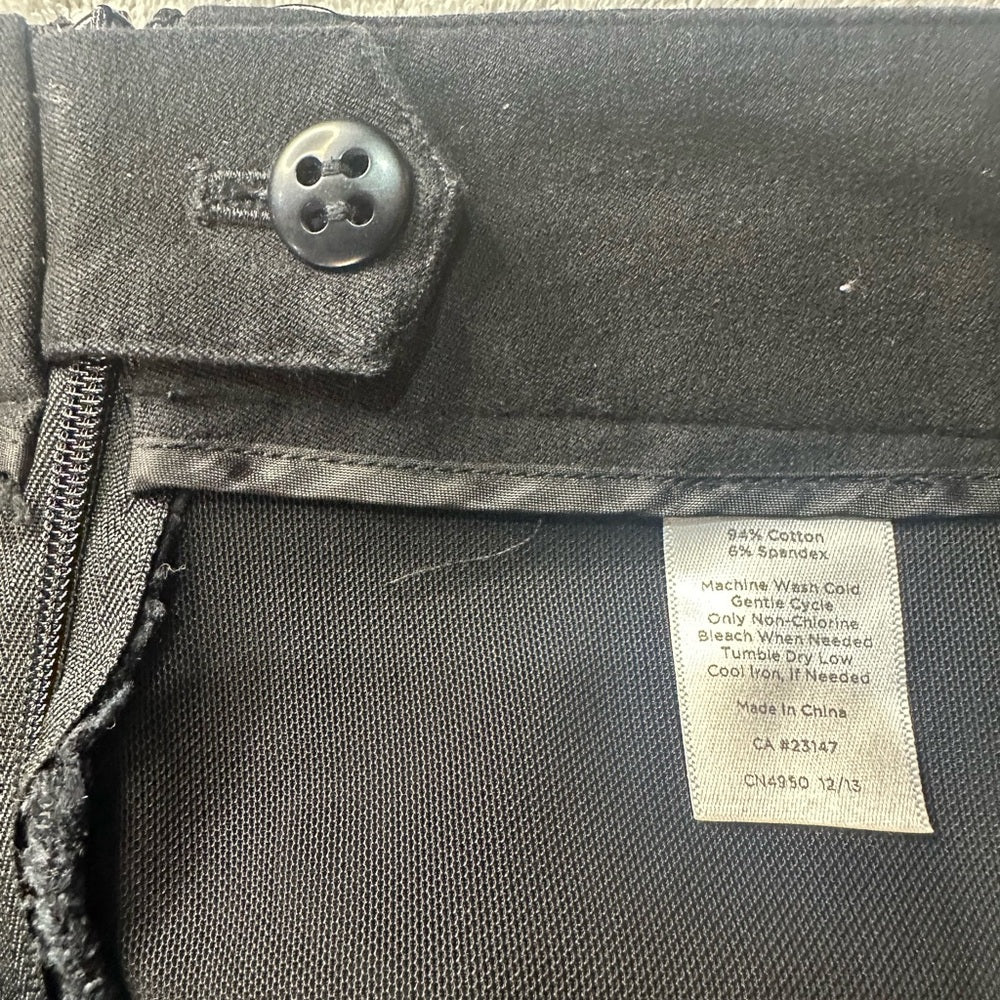 SIZE 6 Talbots Classic Black Cropped Pants