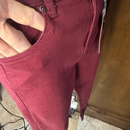 NWT SIZE 2/26 Tractr Burgundy Skinny Jeans