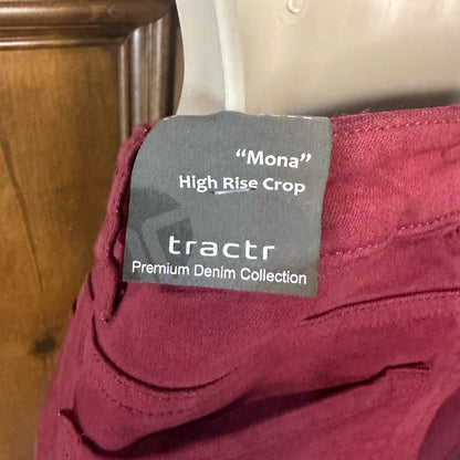 NWT SIZE 2/26 Tractr Burgundy Skinny Jeans