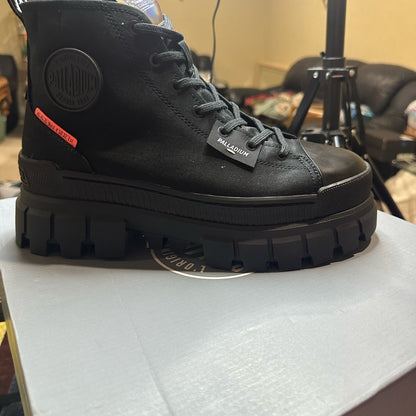 356.361.362.363.364 359. NEW 6/7/8.5/10 Black Chunky Ankle Boots, Rugged sole