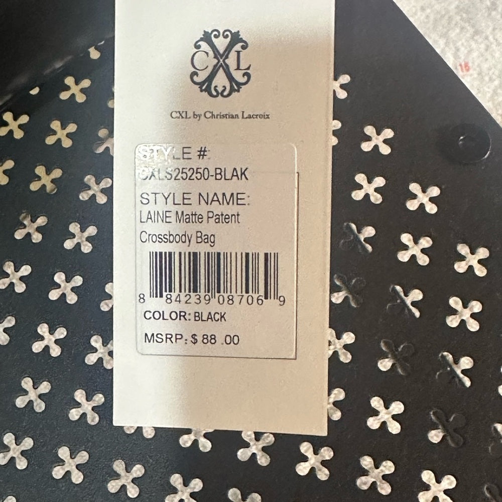 NWT SIZE OS Christian Lacroix Elegant Black Satchel