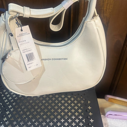 NWT SIZE OS French Connection Cream Shoulder Bag