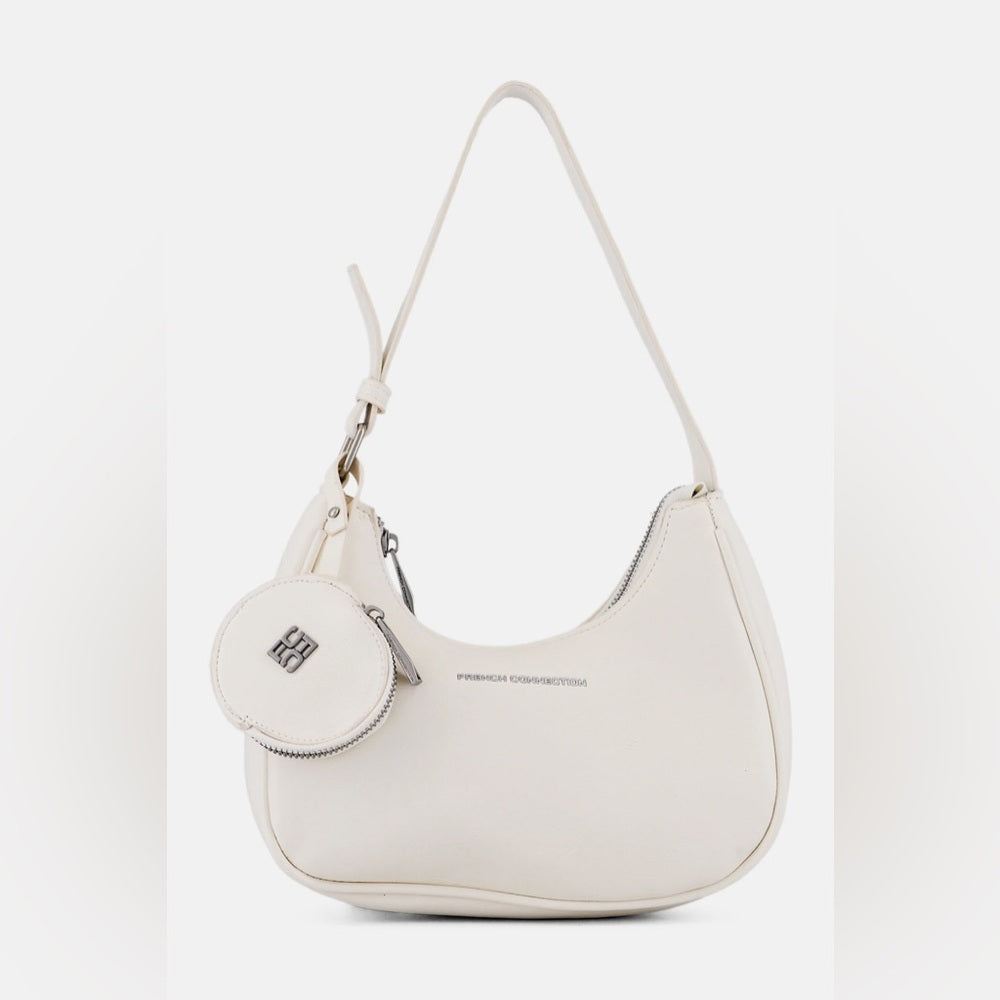 NWT SIZE OS French Connection Cream Shoulder Bag