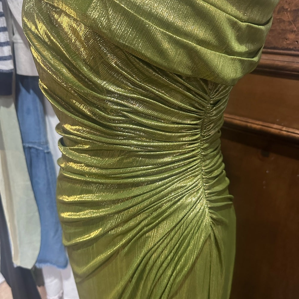 NWT SIZE 8 Glamorous One-Shoulder Gold Dress