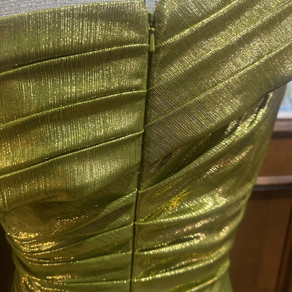 NWT SIZE 8 Glamorous One-Shoulder Gold Dress