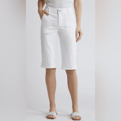NWT SIZE S Wit & Wisdom Classic White Women's Bermudas