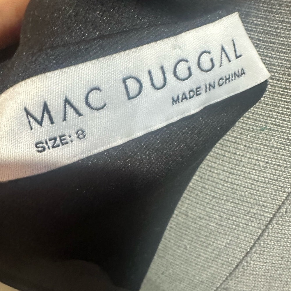 NWT SIZE 8 Mac Duggal Elegant Black Backless Dress