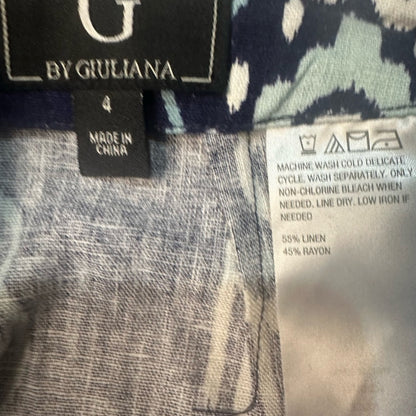 NWOT SIZE 4 G by Giuliana Navy and White Midi Skirt