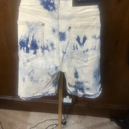 NWT SIZE 32 Stylish Blue Tie-Dye Jean Shorts for Men