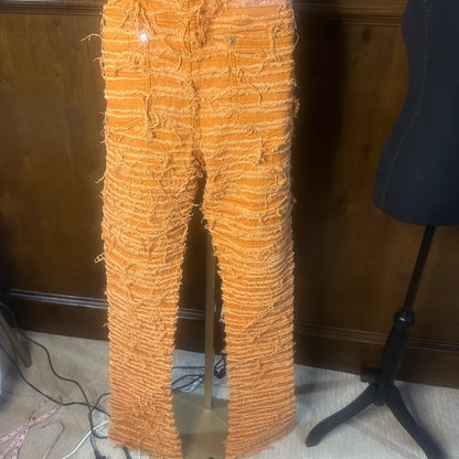 NWT SIZE 36 Men's Distressed Khaki Chinos