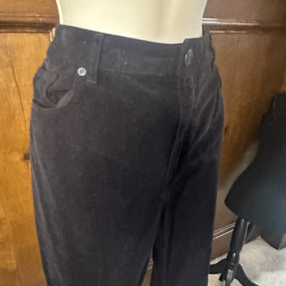 NWOT SIZE 14 ANTONIO MELANI Elegant Black Flare corduroy Trousers