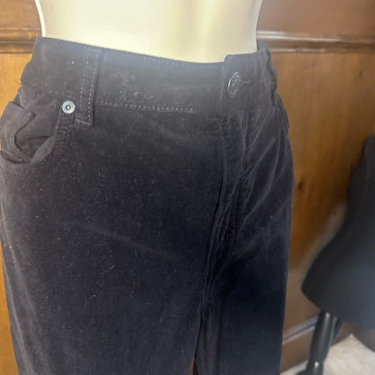 NWOT SIZE 14 ANTONIO MELANI Elegant Black Flare corduroy Trousers