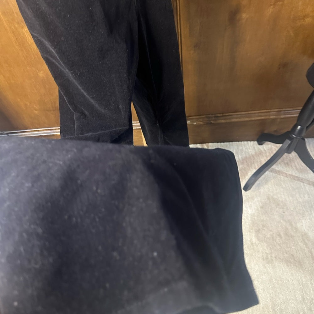 NWOT SIZE 14 ANTONIO MELANI Elegant Black Flare corduroy Trousers
