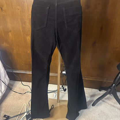 NWOT SIZE 14 ANTONIO MELANI Elegant Black Flare corduroy Trousers