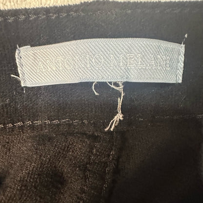 NWOT SIZE 14 ANTONIO MELANI Elegant Black Flare corduroy Trousers