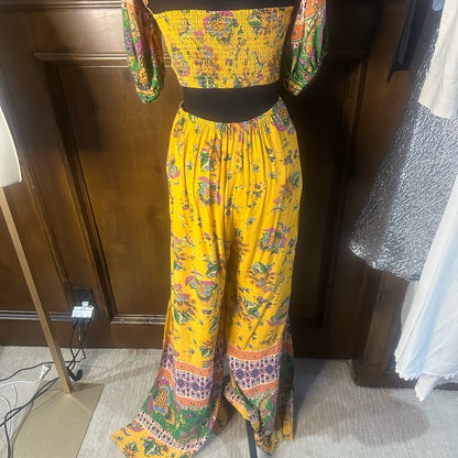NWOT SIZE M We The Free Yellow Floral Maxi Dress