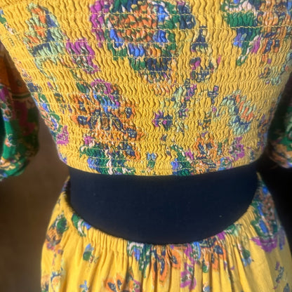 NWOT SIZE M We The Free Yellow Floral Maxi Dress