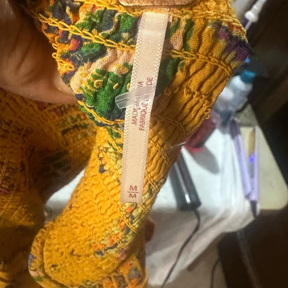 NWOT SIZE M We The Free Yellow Floral Maxi Dress